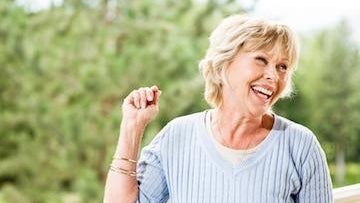 woman smiling