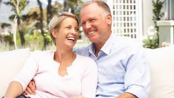 Old Couple smiling
