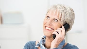 Woman talking on a phone