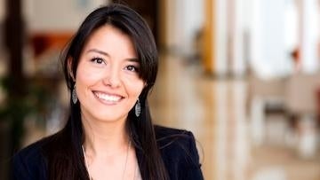 Woman smiling