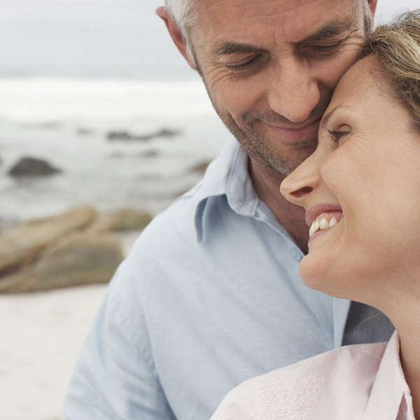 couple smiling together